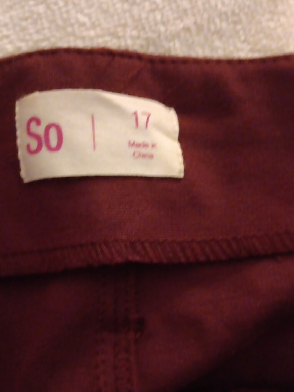 SO Women's Tie-Waist Trousers in Wine - Picture 2 of 6